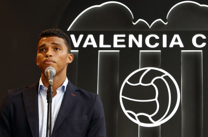 Aderllan Santos, el día de su presentación.