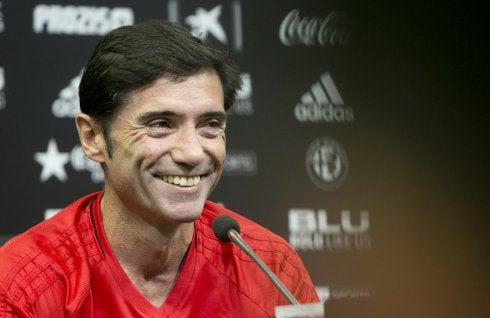 Marcelino, ayer en la sala de prensa.
