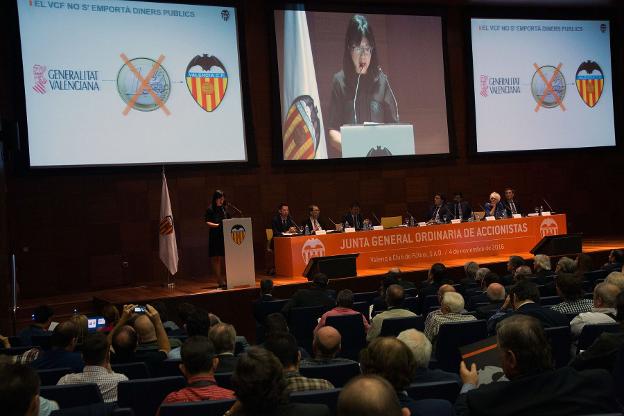 Última junta de accionistas del Valencia. /Irene Marsilla