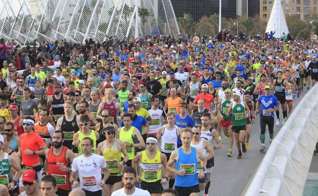 Imagen de un maratón en Valencia. /MANUEL MOLINES