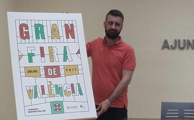 Pere Fuset, durante la presentación del cartel de la Feria de Julio de Valencia.