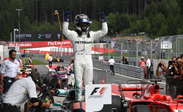 Bottas, tras ganar el Gran Premio de Austria.