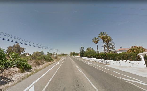 Tramo de la carretera CV-865.