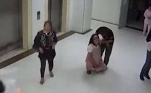 Imagen del video filtrado de la cámara de seguridad.