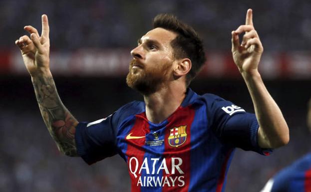 Messi celebra un gol con el FC Barcelona/EFE