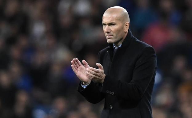 Zinedine Zidane, durante el partido contra Las Palmas. /AFP