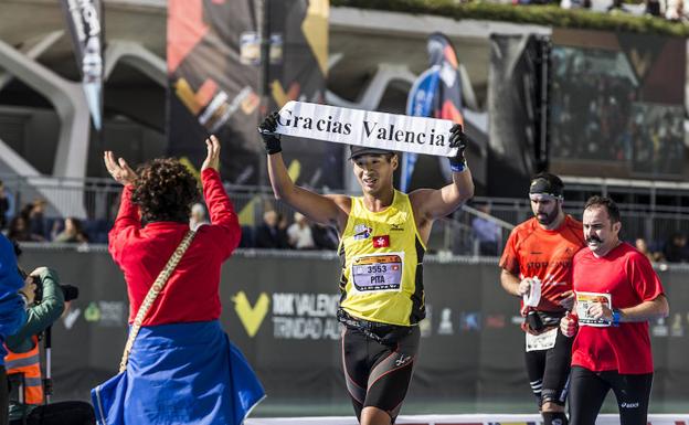 Un corredor internacional en la prueba del año pasado./Ayto. Valencia