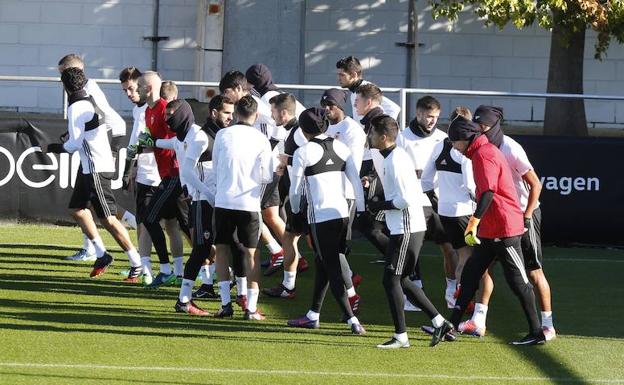 Marcelino, Murillo y Soler, ausencias en el último entrenamiento de 2017