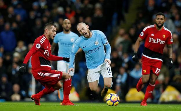 Silva, en el partido contra el Watford. /Reuters