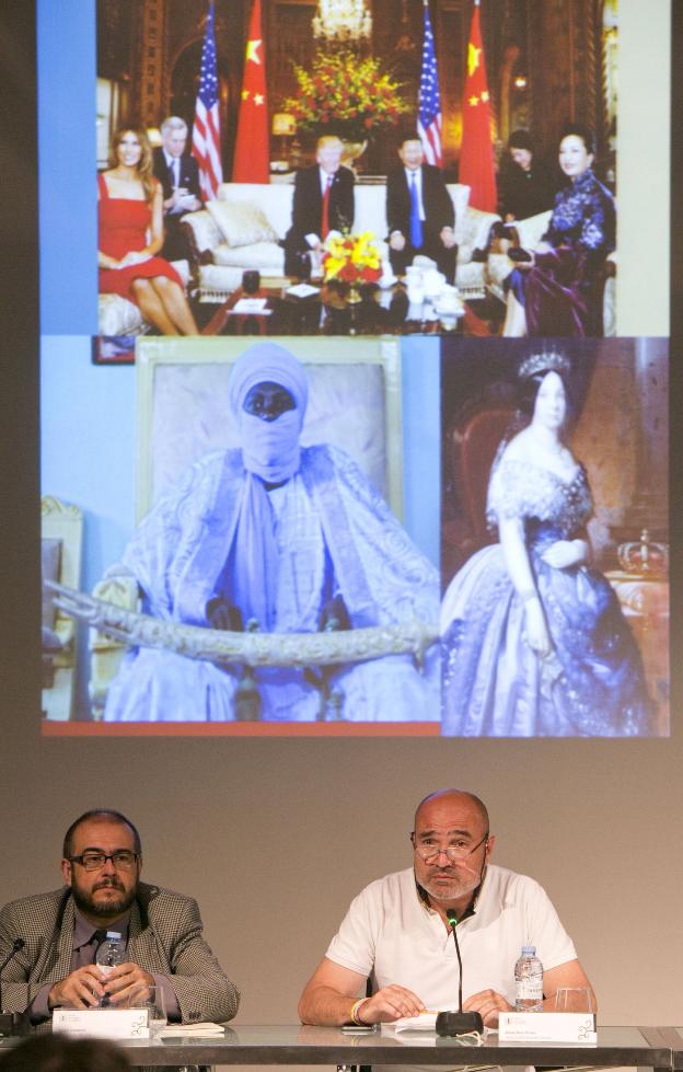 Rafa Company, el director del MuVIM, junto al responsable de Cultura de la Diputación de Valencia, Xavier Rius. / Damián Torres