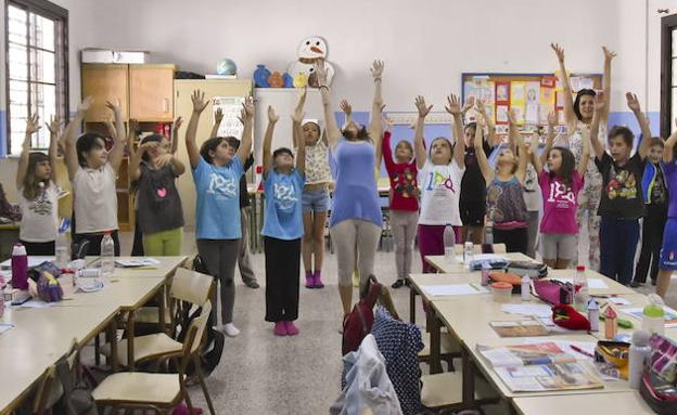 Escolares del colegio Gómez Moreno, de Granada. /Delphine Chapuis