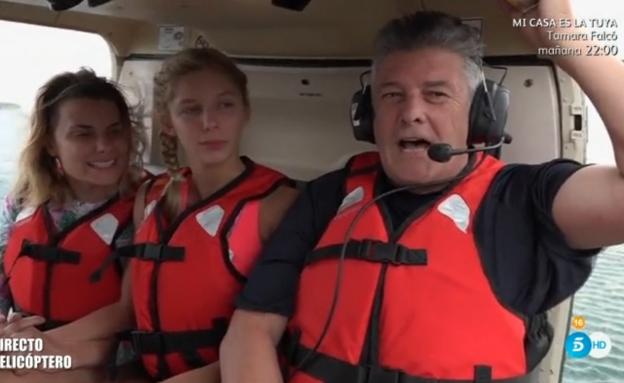 Francisco, antes de saltar desde el helicóptero de Supervivientes 2018./