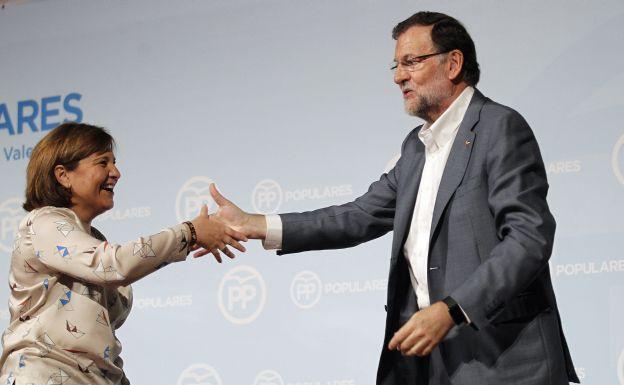 Isabel Bonig y Mariano Rajoy en un acto del Partido Popular en la Comunitat Valenciana./Juan J. Monzó