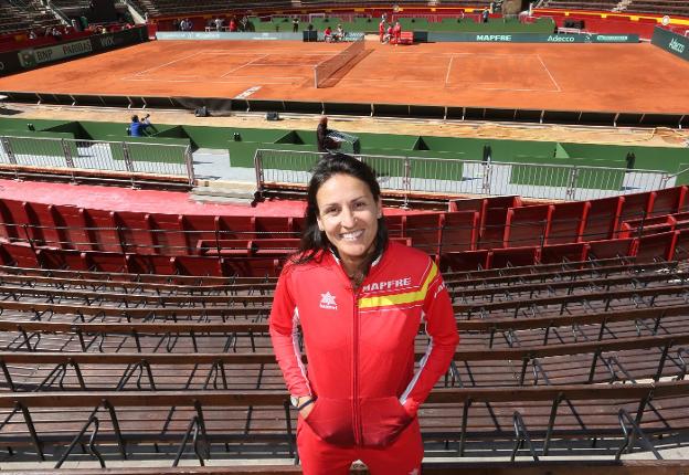 La tenista Arantxa Parra, delegada del equipo español de Copa Davis. / txema rodríguez