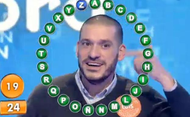 Luis Esteban, durante su participación en 'Pasapalabra'.