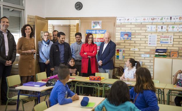 Marzà y Amigó, en la visita. / LP