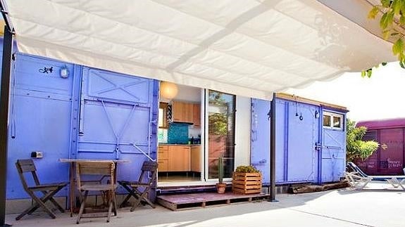 Porche del vagón rural de Murcia/