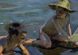 Dos luminosas escenas de playa de Sorolla viajan a Rusia, EEUU y España