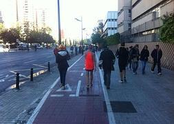 Carles Castillejo, tras abandonar la carrera. / F. M./