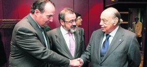 José Vicente Morata, José Vicente González y Arturo Virosque. :: JOSÉ MARÍN/