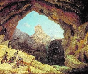 Emboscada a unos bandoleros en la Cueva del Gato (Manuel Barrón y Carrillo) 1869. ::
LP/