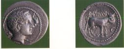 Moneda del tesorillo encontrado en la calle Sagunto./