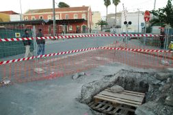 Imagen de las obras en la estación de tren de Algemesí./