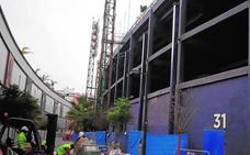 Avanzan los pilares de la nueva cubierta