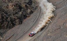 Sainz resiste el envite de Peterhansel