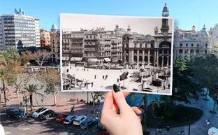 El pasado y presente de la plaza del Ayuntamiento en diez diferencias