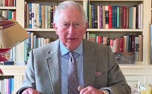 El príncipe Carlos durante su reaparición tras padecer Covid-19./EP