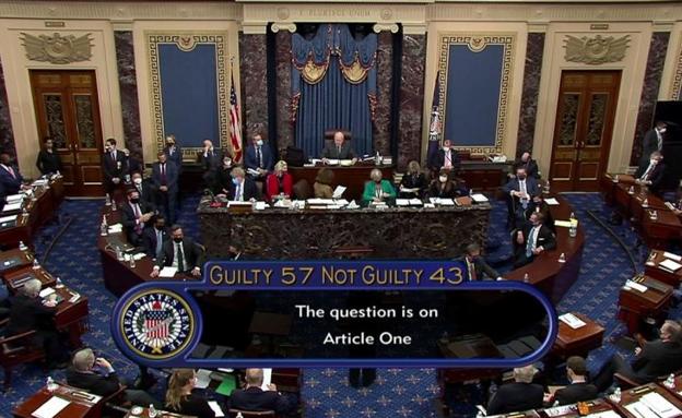 Momento de la votación en el Senado./REUTERS