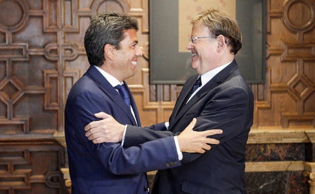 Puig Mazón llega al Palau tras seis meses de bloqueo institucional