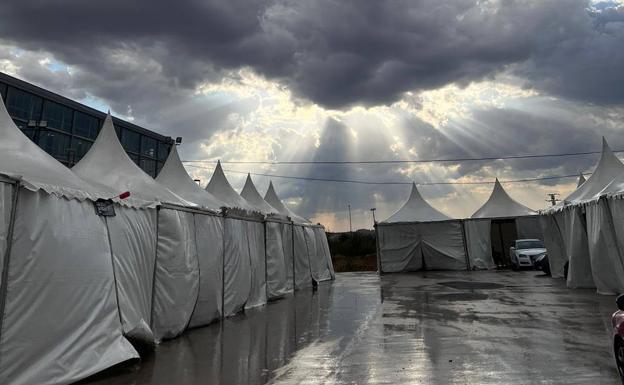 El temporal tras pasar la Feria de la Vendimia de Requena. 