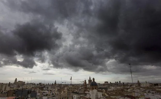 Cielo nublado en Valencia.